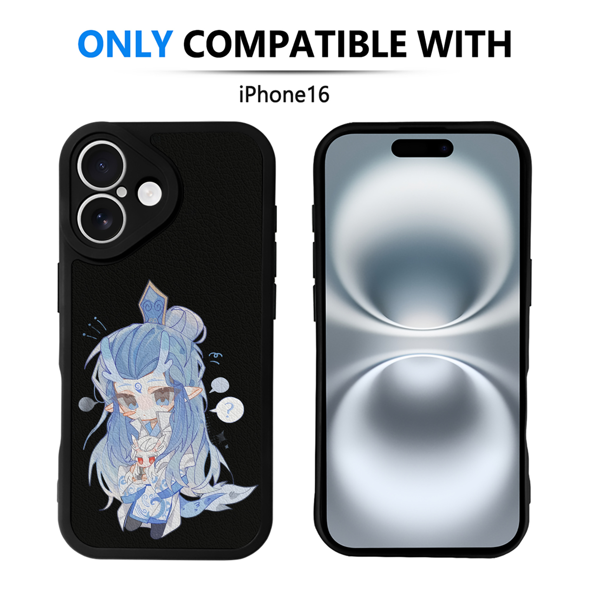 （画像用） Ne Zha 2 ナタ 魔童の大暴れ 【iPhone 16シリーズ対応】シリコンスマホケース（レザー調） 材質：シリコン